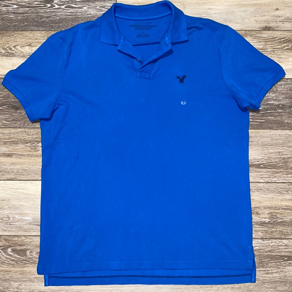 American Eagle Men’s Large Dark Blue Polo Tee
